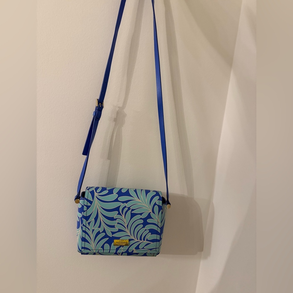 Blue Patterned Crossbody Bag